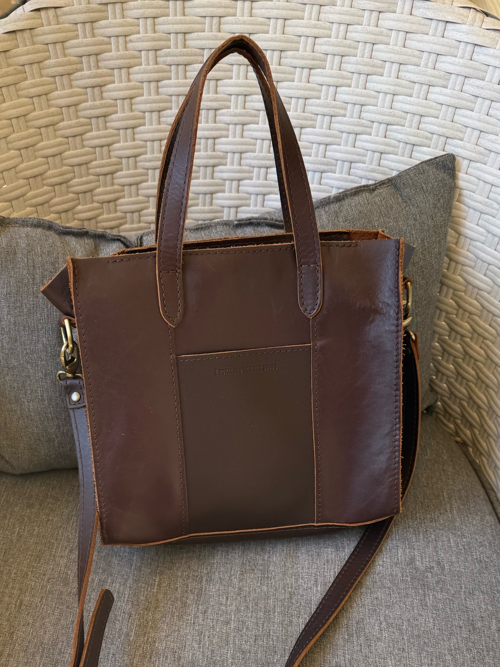 Portland leather goods - Lola bag original size in grizzly